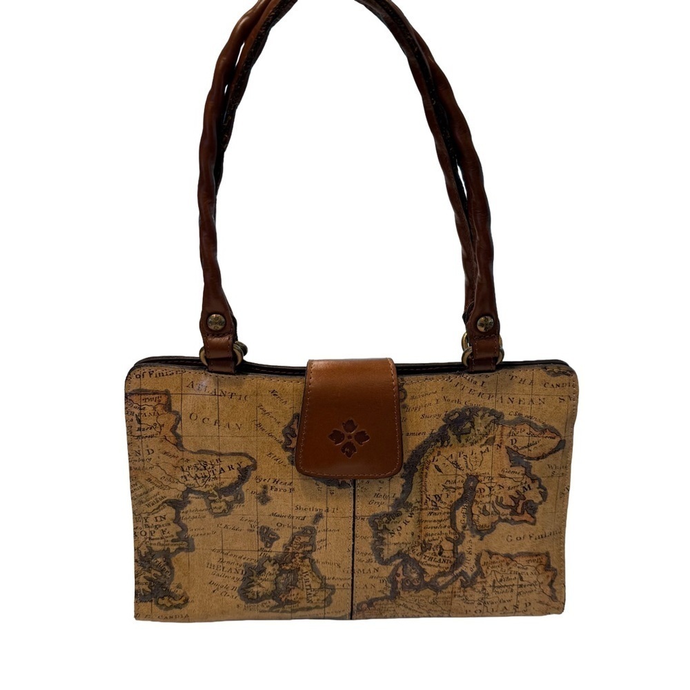 Patricia Nash-European Map-Rienzo Satchel / Shoulder Bag NWOT